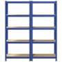 Estanterías de 5 baldas 2 uds madera contrachapada y acero azul by , Industrial shelving - Ref: Foro24-3307586, Price: 76,86 ...