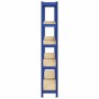Estanterías de 5 baldas 2 uds madera contrachapada y acero azul by , Industrial shelving - Ref: Foro24-3307586, Price: 76,86 ...