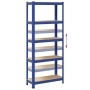 Estanterías de 5 baldas 2 uds madera contrachapada y acero azul by , Industrial shelving - Ref: Foro24-3307586, Price: 76,86 ...