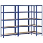 Estanterías de 5 baldas 3 uds madera contrachapada y acero azul von , Industrieregale - Ref: Foro24-3307592, Preis: 126,66 €,...