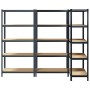 Estante almacenaje 5 niveles 3 uds acero y madera contrachapada de , Estanterías industriales - Ref: Foro24-3307609, Precio: ...