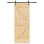 Puerta corredera con herrajes madera maciza de pino 80x210 cm von , Türen - Ref: Foro24-3332643, Preis: 215,96 €, Rabatt: %