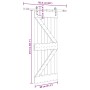 Puerta corredera con herrajes madera maciza de pino 80x210 cm von , Türen - Ref: Foro24-3332643, Preis: 215,96 €, Rabatt: %