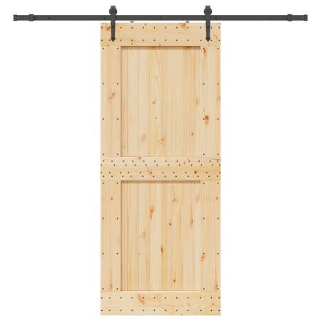 Puerta corredera con herrajes madera maciza de pino 95x210 cm von , Türen - Ref: Foro24-3332746, Preis: 196,46 €, Rabatt: %