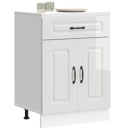 Mueble bajo cocina Kalmar madera ingeniería blanca alto brillo von , Küchenschränke - Ref: Foro24-853489, Preis: 96,30 €, Rab...