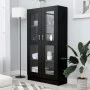 Black plywood display case 82.5x30.5x150 cm by vidaXL, Bookcases and shelves - Ref: Foro24-802760, Price: 130,95 €, Discount: %
