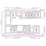 Mueble cocina Porto roble marrón 14 pzas madera contrachapada de , Armarios de cocina - Ref: Foro24-3314998, Precio: 991,12 €