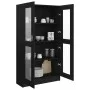 Black plywood display case 82.5x30.5x150 cm by vidaXL, Bookcases and shelves - Ref: Foro24-802760, Price: 130,95 €, Discount: %