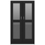 Vitrine aus schwarzem Sperrholz, 82,5 x 30,5 x 150 cm von vidaXL, Bücherregale und Regale - Ref: Foro24-802760, Preis: 137,78...