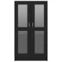 Vitrine aus schwarzem Sperrholz, 82,5 x 30,5 x 150 cm von vidaXL, Bücherregale und Regale - Ref: Foro24-802760, Preis: 131,36...