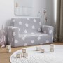 Sofá infantil de 2 plazas gris claro con estrellas felpa suave by , Baby and Toddler Furniture - Ref: Foro24-4104796, Price: ...