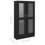 Black plywood display case 82.5x30.5x150 cm by vidaXL, Bookcases and shelves - Ref: Foro24-802760, Price: 130,95 €, Discount: %