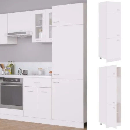 Weißer Kühlschrankschrank aus Holzwerkstoff, 60 x 57 x 207 cm von vidaXL, Küchenschränke - Ref: Foro24-802538, Preis: 187,61 ...