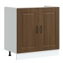 Mueble bajo para fregadero Kalmar roble marrón 80x46x81,5 cm von , Küchenschränke - Ref: Foro24-853454, Preis: 76,17 €, Rabat...