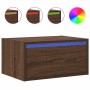 Mesita de noche de pared con luces LED roble marrón von , TV-Möbel - Ref: Foro24-860223, Preis: 55,85 €, Rabatt: %