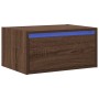 Mesita de noche de pared con luces LED roble marrón von , TV-Möbel - Ref: Foro24-860223, Preis: 55,85 €, Rabatt: %