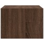 Mesita de noche de pared con luces LED roble marrón de , Muebles TV - Ref: Foro24-860223, Precio: 58,61 €