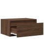 Mesita de noche de pared con luces LED roble marrón de , Muebles TV - Ref: Foro24-860223, Precio: 58,61 €
