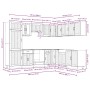 Mueble cocina Lucca gris hormigón 14 pzas madera contrachapada von , Küchenschränke - Ref: Foro24-3314985, Preis: 1,00 €, Rab...