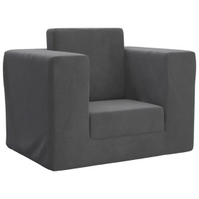 Sofá cama infantil felpa suave gris antracita by , Baby and Toddler Furniture - Ref: Foro24-4104804, Price: 37,43 €, Discount: %