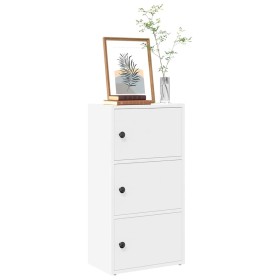 Estantería de madera de ingeniería blanca 40x24x77 cm de , Librerías y estanterías - Ref: Foro24-860364, Precio: 56,27 €, Des...