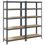 Estantes resistentes 5capas 2uds madera contrachapada antracita von , Industrieregale - Ref: Foro24-3307599, Preis: 121,92 €,...
