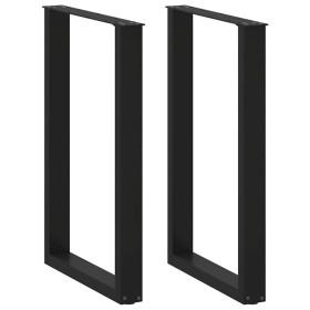 Patas de mesa de centro forma U 2uds acero negro 60x(90-91) cm by , Table legs - Ref: Foro24-4013224, Price: 124,65 €, Discou...