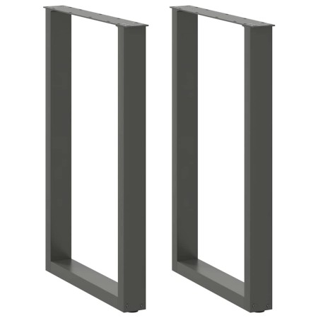 Patas de mesa centro forma U 2uds acero antracita 60x(90-91) cm de , Patas para mesas - Ref: Foro24-4013226, Precio: 110,05 €...