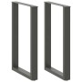 Patas de mesa centro forma U 2uds acero antracita 60x(90-91) cm de , Patas para mesas - Ref: Foro24-4013226, Precio: 110,05 €...