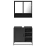 Juego de muebles de baño 2 pzas madera contrachapada negro de , Muebles de baño - Ref: Foro24-3300935, Precio: 156,37 €, Desc...