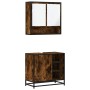 Set de muebles baño 2 pzas madera contrachapada roble ahumado von , Badezimmermöbel - Ref: Foro24-3300937, Preis: 152,00 €, R...