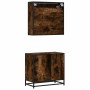 Set de muebles baño 2 pzas madera contrachapada roble ahumado von , Badezimmermöbel - Ref: Foro24-3300937, Preis: 152,00 €, R...