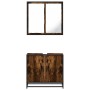 Set de muebles baño 2 pzas madera contrachapada roble ahumado von , Badezimmermöbel - Ref: Foro24-3300887, Preis: 129,14 €, R...