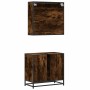 Set de muebles baño 2 pzas madera contrachapada roble ahumado von , Badezimmermöbel - Ref: Foro24-3300887, Preis: 129,14 €, R...