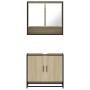 Set de muebles de baño 2 pzas madera contrachapada roble Sonoma von , Badezimmermöbel - Ref: Foro24-3300916, Preis: 142,68 €,...