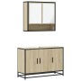 Set de muebles de baño 2 pzas madera contrachapada roble Sonoma de , Muebles de baño - Ref: Foro24-3300921, Precio: 157,14 €,...