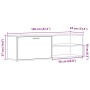 Mueble de TV madera contrachapada envejecida 120x34x37 cm von , TV-Möbel - Ref: Foro24-855972, Preis: 78,06 €, Rabatt: %