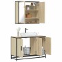 Set de muebles de baño 2 pzas madera contrachapada roble Sonoma by , Bathroom furniture - Ref: Foro24-3300891, Price: 161,54 ...