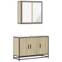 Set de muebles de baño 2 pzas madera contrachapada roble Sonoma by , Bathroom furniture - Ref: Foro24-3300891, Price: 161,54 ...