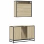 Set de muebles de baño 2 pzas madera contrachapada roble Sonoma by , Bathroom furniture - Ref: Foro24-3300891, Price: 161,54 ...