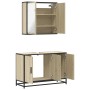 Set de muebles de baño 2 pzas madera contrachapada roble Sonoma by , Bathroom furniture - Ref: Foro24-3300891, Price: 161,54 ...