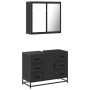 Juego de muebles de baño 2 pzas madera contrachapada negro von , Badezimmermöbel - Ref: Foro24-3300900, Preis: 199,00 €, Raba...