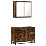 Set de muebles baño 2 pzas madera contrachapada roble ahumado von , Badezimmermöbel - Ref: Foro24-3300902, Preis: 196,09 €, R...