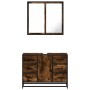 Set de muebles baño 2 pzas madera contrachapada roble ahumado von , Badezimmermöbel - Ref: Foro24-3300902, Preis: 196,09 €, R...
