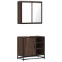 Set de muebles baño 2 pzas madera contrachapada marrón roble by , Bathroom furniture - Ref: Foro24-3300909, Price: 140,21 €, ...
