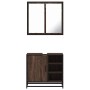 Set de muebles baño 2 pzas madera contrachapada marrón roble by , Bathroom furniture - Ref: Foro24-3300909, Price: 140,21 €, ...