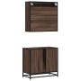 Set de muebles baño 2 pzas madera contrachapada marrón roble by , Bathroom furniture - Ref: Foro24-3300909, Price: 140,21 €, ...