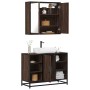 Set de muebles baño 2 pzas madera contrachapada marrón roble by , Bathroom furniture - Ref: Foro24-3300914, Price: 145,22 €, ...