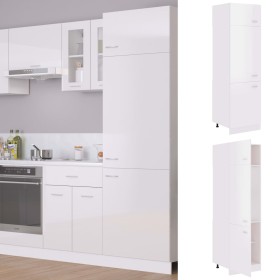 Engineered wood refrigerator cabinet in glossy white by vidaXL, Kitchen cabinets - Ref: Foro24-802543, Price: 193,56 €, Disco...