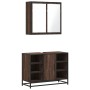 Set de muebles baño 2 pzas madera contrachapada marrón roble by , Bathroom furniture - Ref: Foro24-3300914, Price: 145,22 €, ...